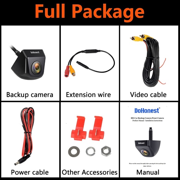 Backup Camera HD Waterproof Night Vision Metal Rear View for Car Truck Pickup RV - Picture 9 of 9